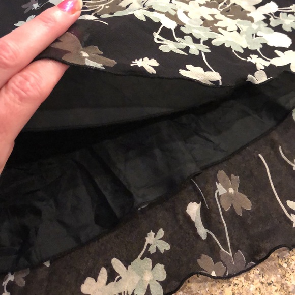 Banana Republic Silk Dress Size 0 Lined Side Zip FLAWS - Picture 5 of 17